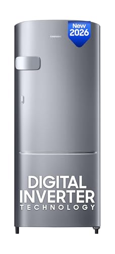 Samsung 183 L, 3 Star, Digital Inverter, Direct-Cool Single Door Refrigerator (RR20H1Y23S8/HL, Silver, Elegant Inox, Single Touch Defrost, 2026 Model)