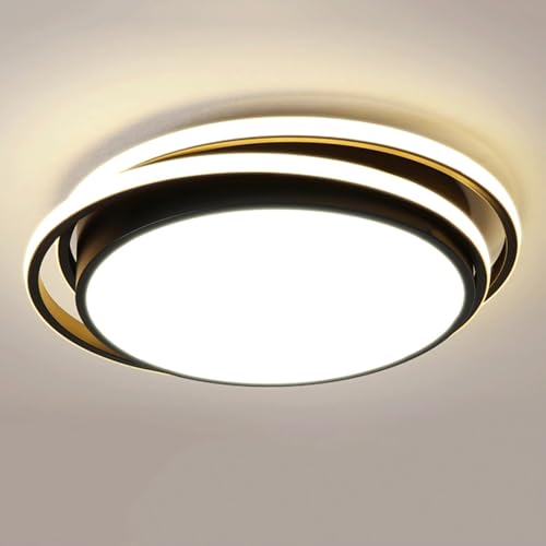 MTNROO Plafones Techo Dorados Modernos Circulares Luces Panel Simples Personalizadas Lámpara Techo LED Instalación Empotrada Restaurante Accesorios Iluminación De Techo para Sala Estar Interior