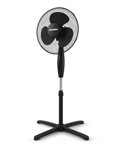 Schallen 16 Electric Oscillating Floor Standing Tall Pedestal Air Cooling Fan (Black)