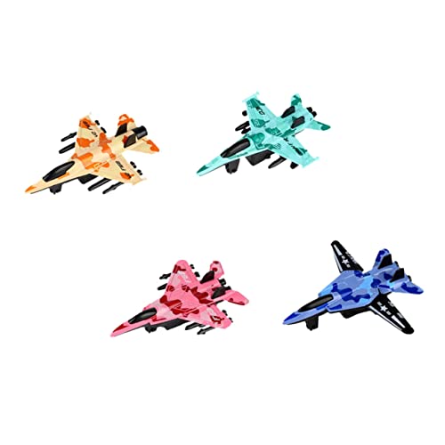 ledmomo 4個 プルバック機構合 機おもちゃ 軽量コンパクト設計 小さな手に適した滑らかなエッジ 用 パワー飛行機 プレゼント向け