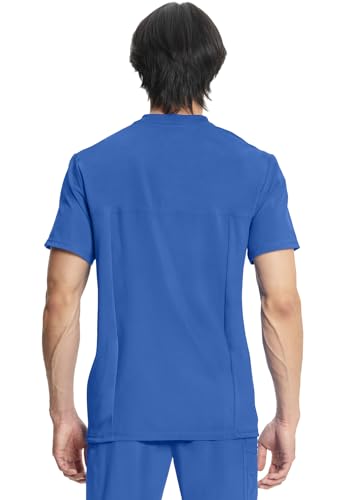 Image of Cherokee Infinity Mens Scrubs Top V-Neck Modern Fit 2 Pocket 360 Stretch