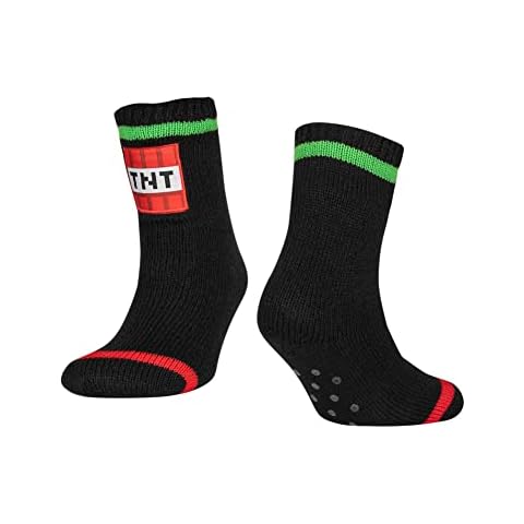 Bioworld Minecraft Creeper Kids Slipper Socks Cover