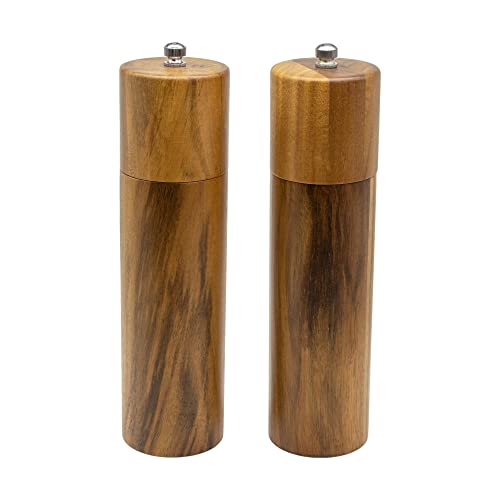 Salz- & Pfeffermühle Set aus Akazienholz Keramikmahlwerk Echtholz 20,5cm Model Z Cover