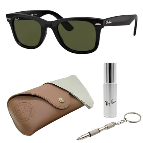 Image of Ray-Ban RB4340 WAYFARER EASE Square Shaped Sunglasses for Men & Women with Official RAYBAN Eyewear Kit