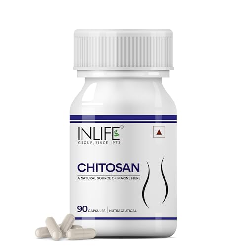 INLIFE Chitosan Supplement 1050 mg, per serving - 90 Capsules (Pack of 1)