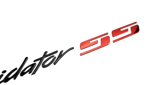 Image of 2Pc Intimidator SS Decal Emblems 3D Domed Badges Sticker Nameplate Replacement for SS (Black Red)