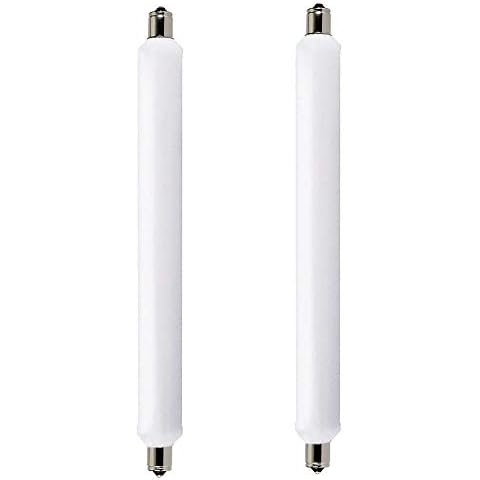 JQslight S15s LED Bulb 284mm, 6W S15 Strip Light T25 Tubular Lamp 180° S15 Double Ended LED 284mm 60w Halogen Replacement for Mirrors, Under Kitchen Light Fittings, Warm White 3000K(2-Pack) Cover