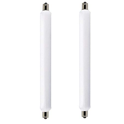 JQslight S15s LED Bulb 284mm, 6W S15 Strip Light T25 Tubular Lamp 180° S15 Double Ended LED 284mm 60w Halogen Replacement for Mirrors, Under Kitchen Light Fittings, Warm White 3000K(2-Pack)