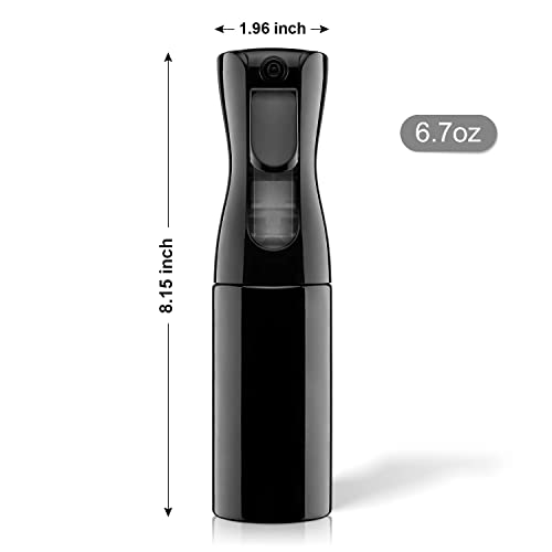 Foto von Mabox Sprühflasche Haar, 200ml Kontinuierliche Ultra Fine Mist Wasserflaschens, nachfüllbare Sprühflasche mit feinem Nebel für Haarstyling, Bügeln, Reinigen, Beschlagen, Garten und Hautpflege