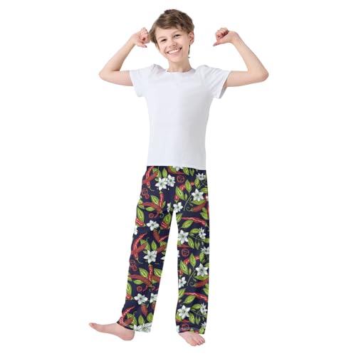Boys' Pants Mexican Jalapeno Chilli Pepper Long Bottoms Jogger Pants Elastic Waist Trousers with Pockets S-XL2