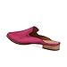 YDN Women Low Heels Mules Slip On Flats Loafers Pointy Toe Clogs Slide Slipper Shoes Fuchsia 4