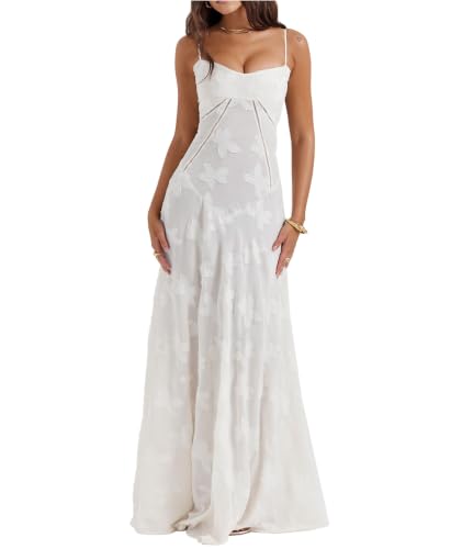 Image of ECDAHICC Women's Summer Boho Cowl Neck Floral Cocktail Party Maxi Dresses High Waist Ruffled Beach Sundress