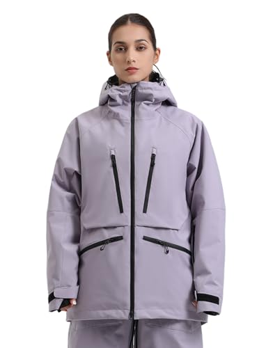 GSOU SNOW Womens Ski Jacket Mens Snowboard Coat Waterproof Insulated Snow Coat Winter Hooded...
