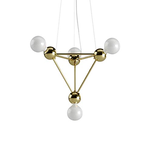 Pendentifs de salon nordique dorés pour illuminer une pièce sombre avec style