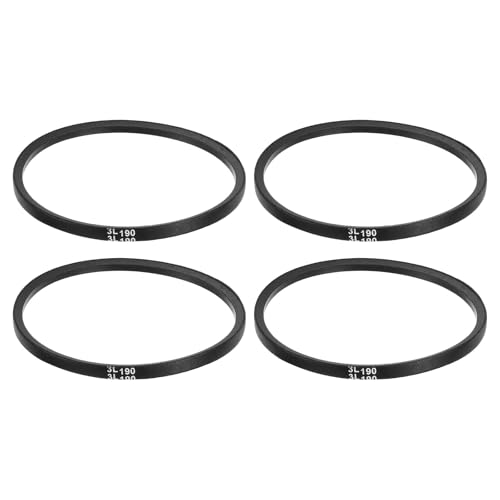 uxcell 4Pcs 3L190 Classic Wrapped Rubber V-Belt, 19"(483mm) Outside Circumference, 3L Profile V Belt 3/8" Width 7/32" Height