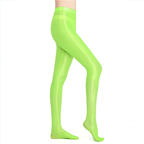 cloudmall Women Sexy Semi Opaque Pantyhose Running Tights Yoga Leggings Oil Shiny Stocking2