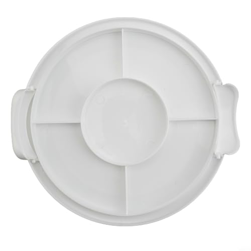Caja para tartas redonda de plástico blanco para conservación y traslado cómodo 4