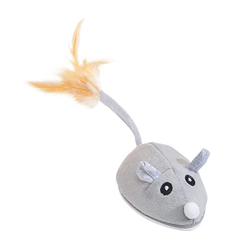 puseky Juguete realista rata, juguete interactivo, ratón, ratón móvil automático, eléctrico, carga USB para interiores y exteriores Cover