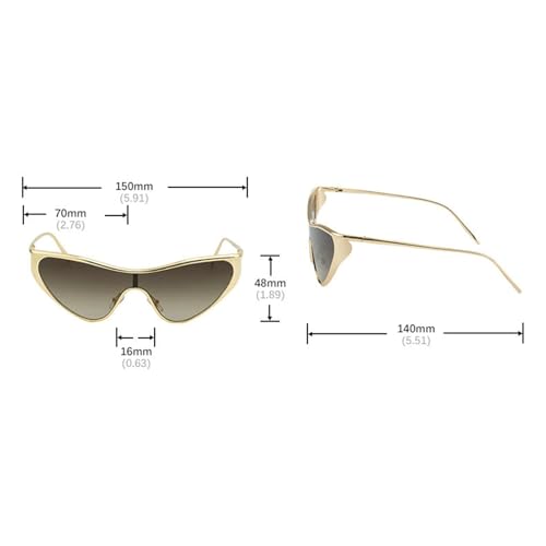 COTIA Vintage Cat Eye Sunglasses Women Men Stylish Oversized Gradient Lens Y2K Punk One-Piece Sun Glasses Shield Eyewear4