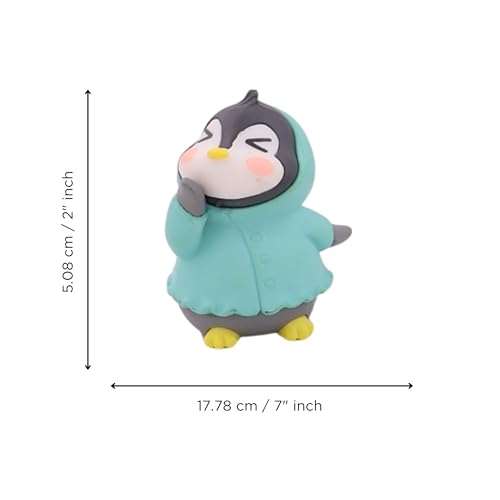 Image of eCraftIndia Designer Rakhi Set of 3 for Brother with Best Bro Ever Fridge Magnet & Cute Penguin Showpieces | Premium Beaded Fancy Rakhi Combo | Raksha Bandhan Gift Set for Bhai