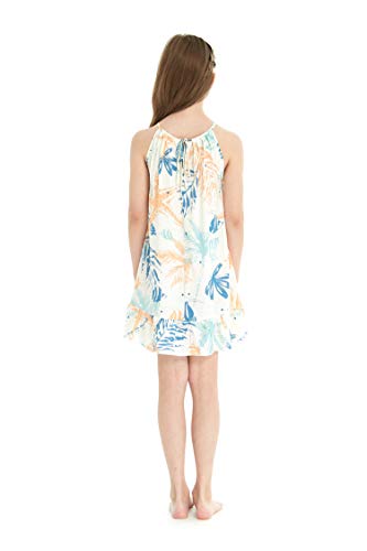 Girl Hawaiian Round Neck Dress in Sunset2