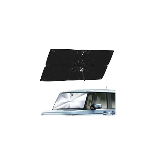 【メーカー直営】【2026改良型】Mozan ホンダ N-BOX JF3/4系 専用 傘型サンシェード フロントガラス シェード N BOX JF3 JF4 カスタム 10本骨 ガラス繊維 360°回転可能 パラソル 傘式 UVカット 傘柄が曲がる 日よけ 日差しカット 遮光 断熱 仮眠 収納袋付き 駐車 車中泊 プライバシー保護 ワンタッチ収納 取付簡単 コンパクト 内装パーツ