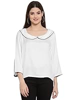 PATRORNA Womens Plus Size Cape Top (POL6A80_White_8XL)