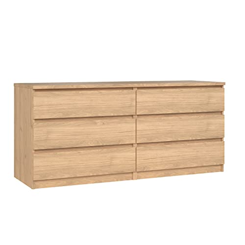 Image of Tvilum 6 Drawer Double, Jackson Hickory Dresser