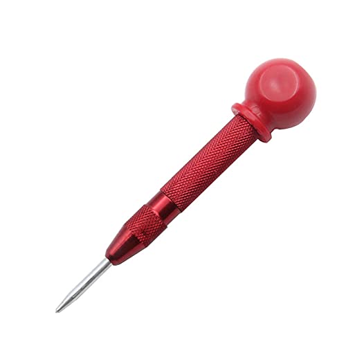 5 inch Automatic Center Punch Spring Loaded Marking Starting Holes Woodwork Tool Hole Drill Bits,Red F