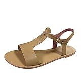 Sandales à plateforme pour femme - Sandales d'été décontractées pour femme - Sandales confortables pour femme - Sandales d'été pour femme - Sandales d'été larges - Sandales scintillantes pour femme - Sandales confortables pour femme - Taille 47 - Sandales à rivets pour femme - Sandales en bois pour femme - Sandales en mousse à mémoire de forme pour femme - Sandales compensées confortables pour femme - Sandales confortables pour femme - Taille 42 - Sandales à perles rembourrées pour femme Femme Plat