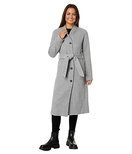 Amazon.com: Avec Les Filles Wool Blend Overlap Collar Coat Grey XL