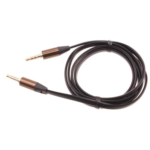 Cable Auxiliar 3.5mm Jack para Audio y Auto Negro