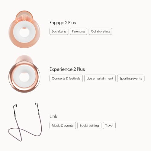 Image of Loop Earplugs Social Plus Link Bundle (2-Pack) - Engage 2 Plus + Loop Experience 2 Plus + Link | Reusable Ear Plugs for Focus, Noise Sensitivity, Music, Parenting & More | 16dB /18 dB Noise Reduction