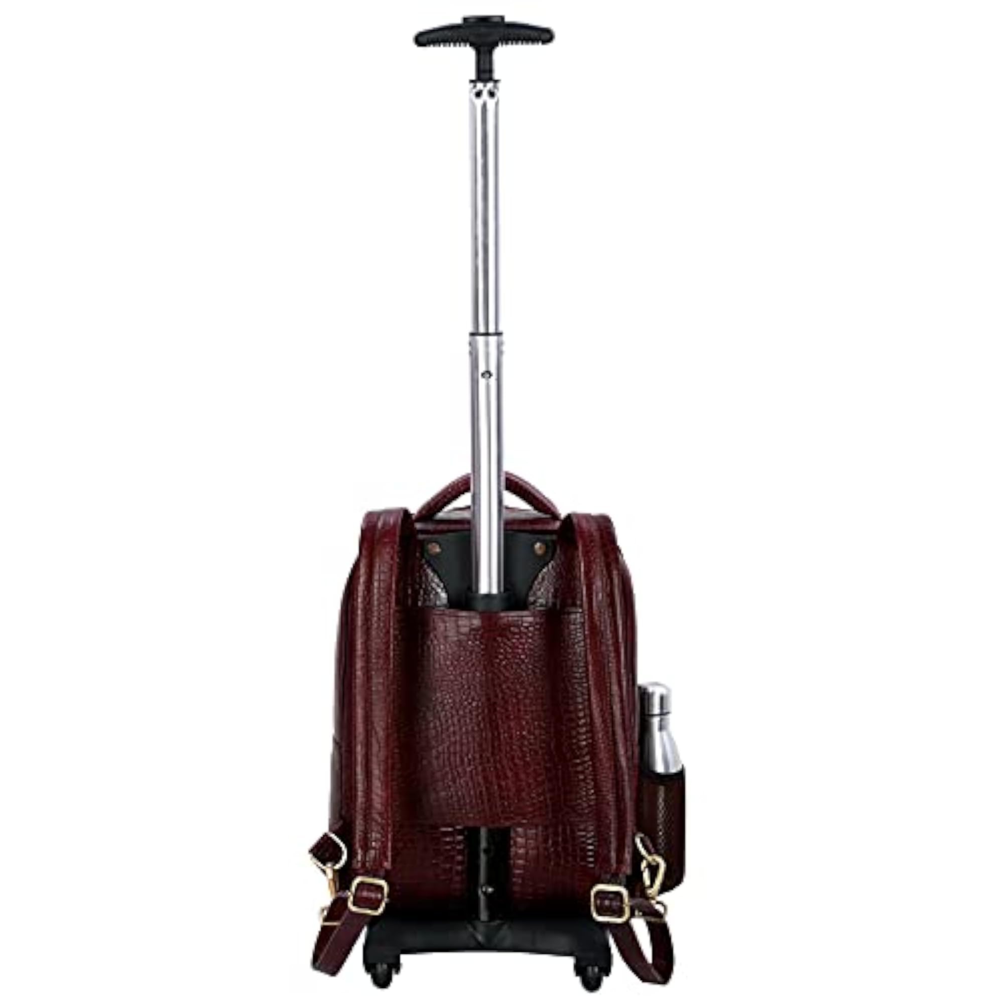 14.01 Inches Soft Suitcase, Brown & Black