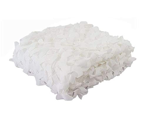 F-XW Tarnnetz Camouflage Netz Woodland Armee Tarnung Net, Weiß, für Sichtschutz Sonnenschutz Deko, 2x3m/3x3m/3x5m/4x4m…