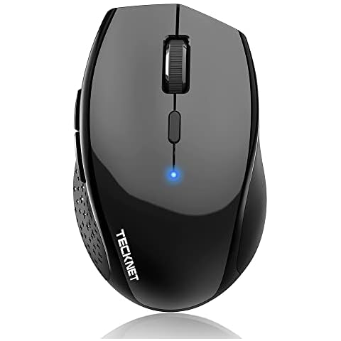 TECKNET Bluetooth Mouse, 4800 DPI Wireless Mouse, 2-Year Battery Computer Mouse 6 Adjustable DPI, 6 Buttons Compatible with Laptop/Windows/Computer Cover