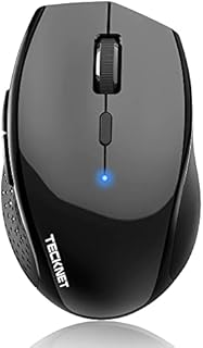 Bluetooth Wireless Mouse, TECKNET 6 Adjustable DPI Levels, 24-Month Battery Life, 6 Buttons Compatible for Ipad Pro/ Laptop/Surface Pro/Windows Computer/Chromebook-Black