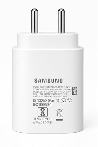 Image of Samsung Original 25W PD 3.0 USB-C Superfast Charger Original Adapter Compatible with Samsung Galaxy S /A /M /F /Z Series /S25 /S24 /S23 /S22Ultra /S21 /21FE /S20 /Note /M54 /M53 5G /M33 /M23 /A34 /A54 5G & More