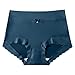 Premium Satin Ice Silk Moisture-Absorbing Panties, Women High Waist Ultra-Thin Comfy Tummy Control Briefs​ 2024 Blue