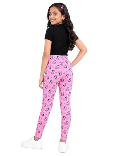 Image of BODYCARE Kids Girls Cotton Leggings | Soft Stretchable Pants, Playtime, Yoga & Casual Wear | Comfortable Elastic Waist Leggings for Toddler & Kids Girls