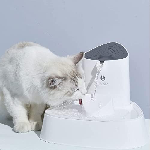 ELS PET Cat Water Fountain with LED Light, Pet Dog Water Fountain with Filters, Adjustable Water Flow, Super Quiet Automatic Drinking Fountain for Cat Dog Pet