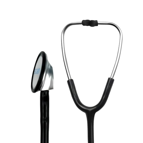 SCIAN Stethoscope for Nurse - Deluxe Single Head Stethoscope for Medical and Clinical Use, Perfect Work for Nurse Doctor Pediatric Infant (Black) - Thumbnail 3