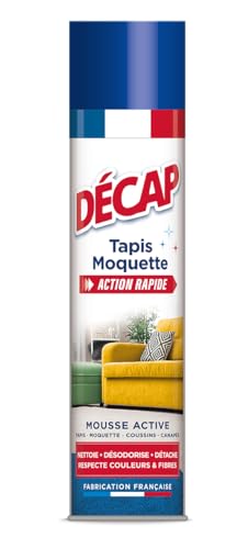 DECAPFOUR - Nettoyant Tapis & Moquette | Mousse Active Parfum Frais | Respecte Couleurs & Fibres | Fabriqué en France | Aérosol 600ml