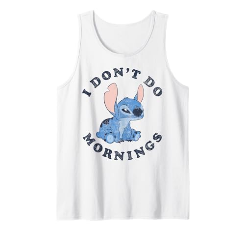 Débardeur Stitch Disney I Don't Do Mornings pour le matin