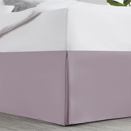 Image of Nestl Light Baby Blue Bed Skirt Queen Size - Queen Bed Skirt 14 Inch Drop - Brushed Microfiber Bed Skirts - Hotel Quality Pleated Bed Skirt - Shrinkage & Fade Resistant