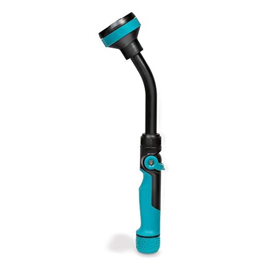 Gilmour 820432-1001 Heavy Duty Swivel Connect Compact Watering Wand, 15 Inch Aqua, Black