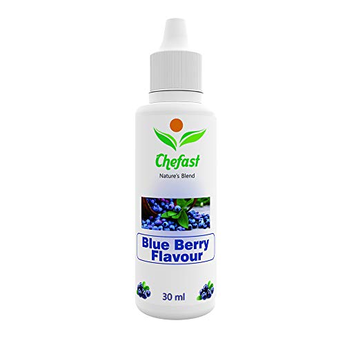 Chefast Blue Berry Flavour Baking Essence for Cake, Ice-Cream, Chocolates, Milkshakes- 30ML ( Use 2-3 Drops Essence for 250 Grm Cake)