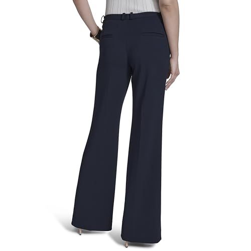 H HALSTON Women's Straight Leg Scuba Crepe Office Workwear Pant4