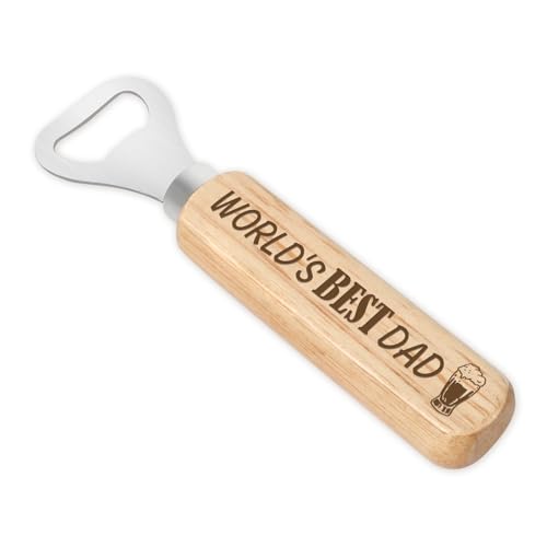 Dad Christmas Gifts from Daughter Son Best Dad Ever Gift Stainless Steel Beer Opener with Wood...