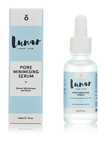 Pore Minimizing Serum by Lunar Glow, skin care solution designed to enhance cell turnover, minimise pore size while also increasing hydration and skin firmness 1 Fl. Oz / 30ml